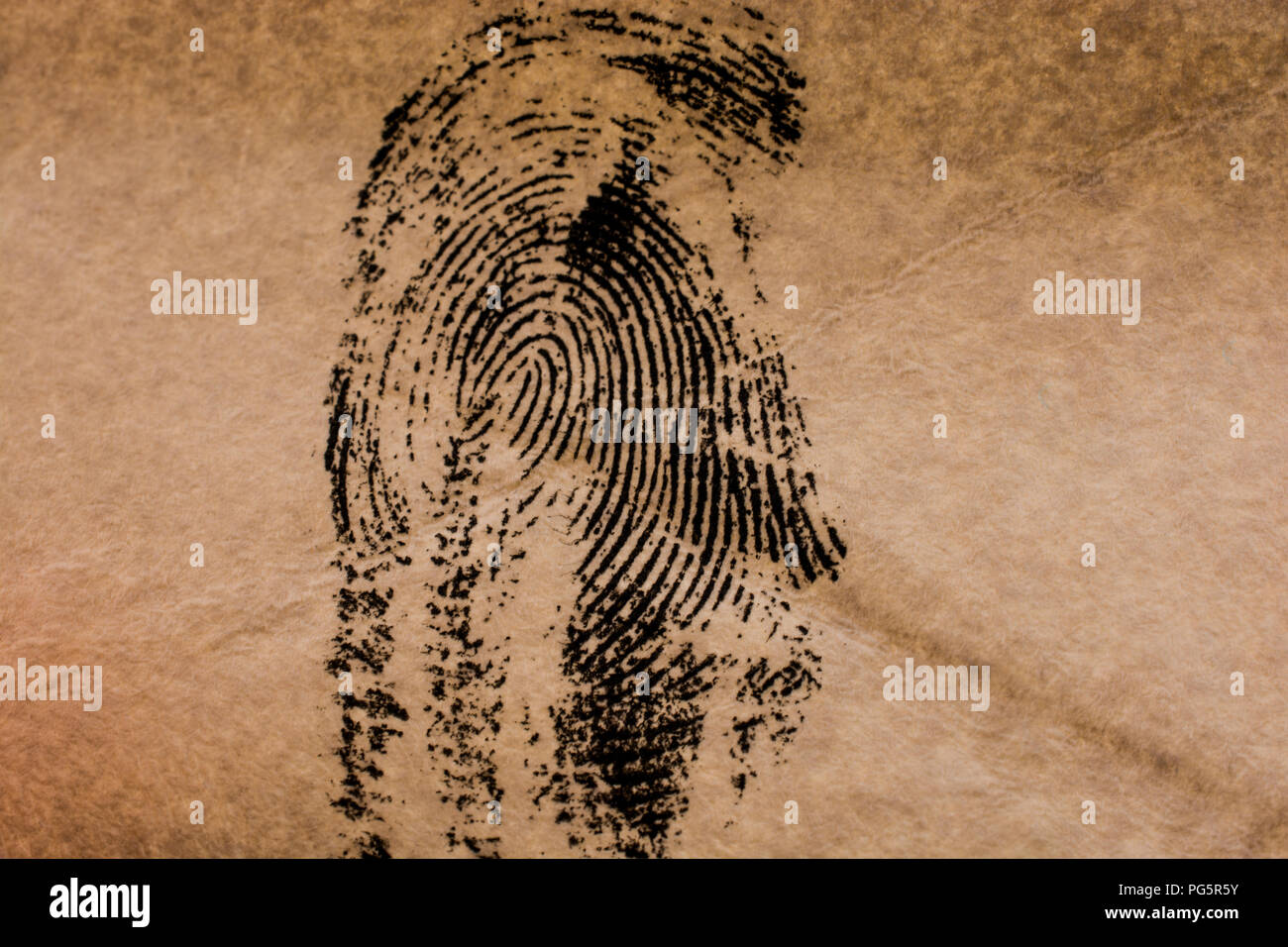 fingerprint fixed with the ink of a stam pad Stock Photo - Alamy