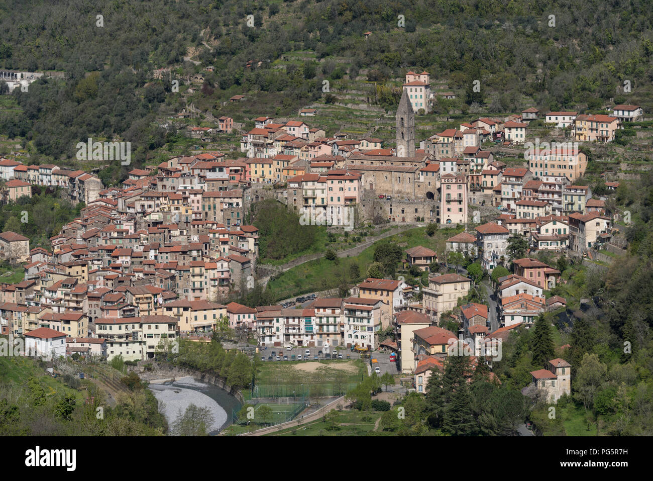 Pigna. The ancient village in Liguria region of Italy Stock Photo - Alamy