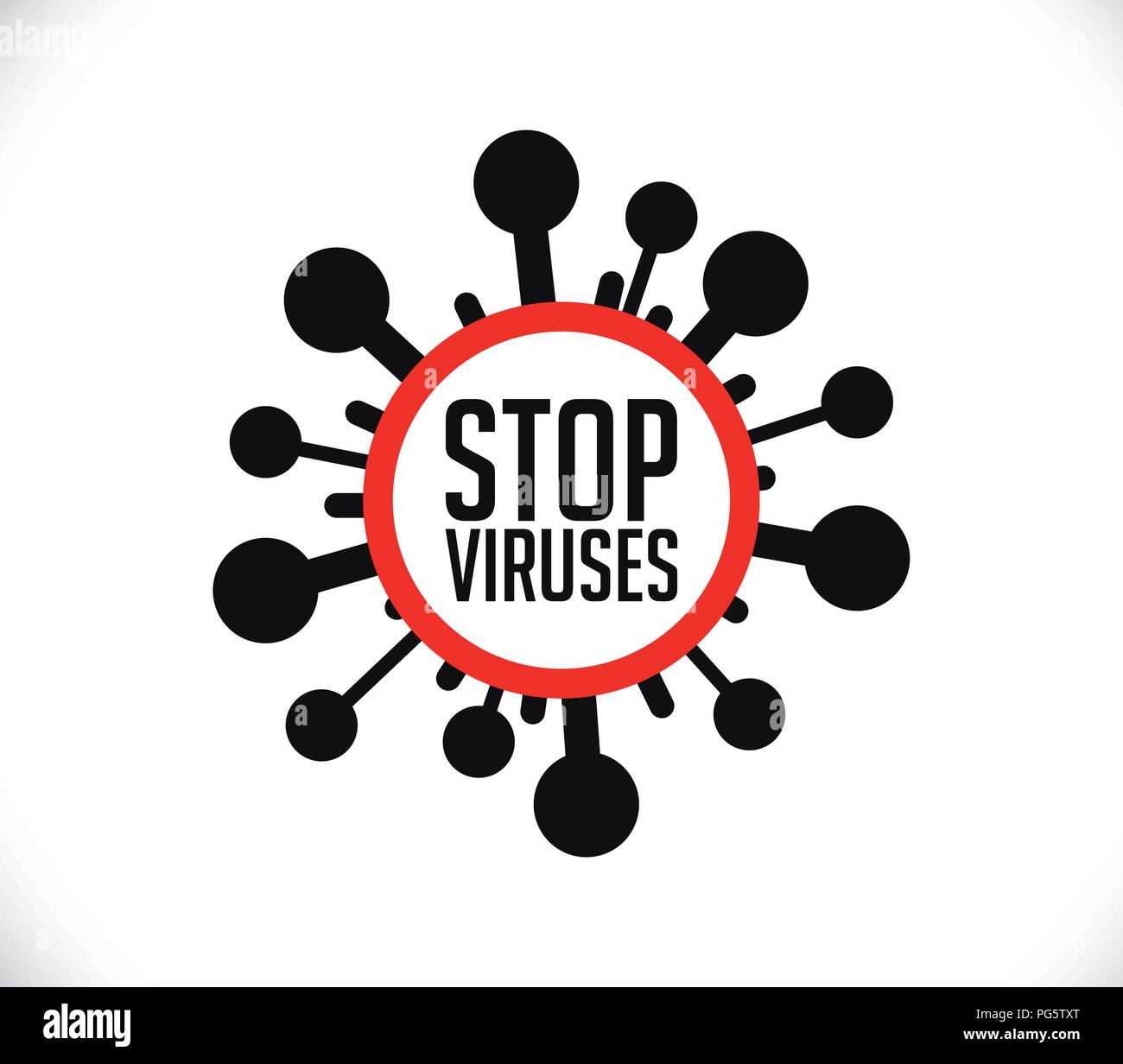 Stop viruses concept icon - medical and healthcare concept Stock Vector