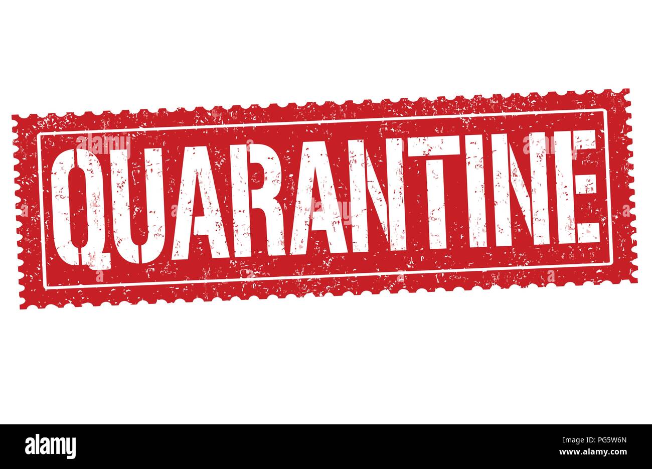 Quarantine sign or stamp on white background, vector illustration Stock Vector
