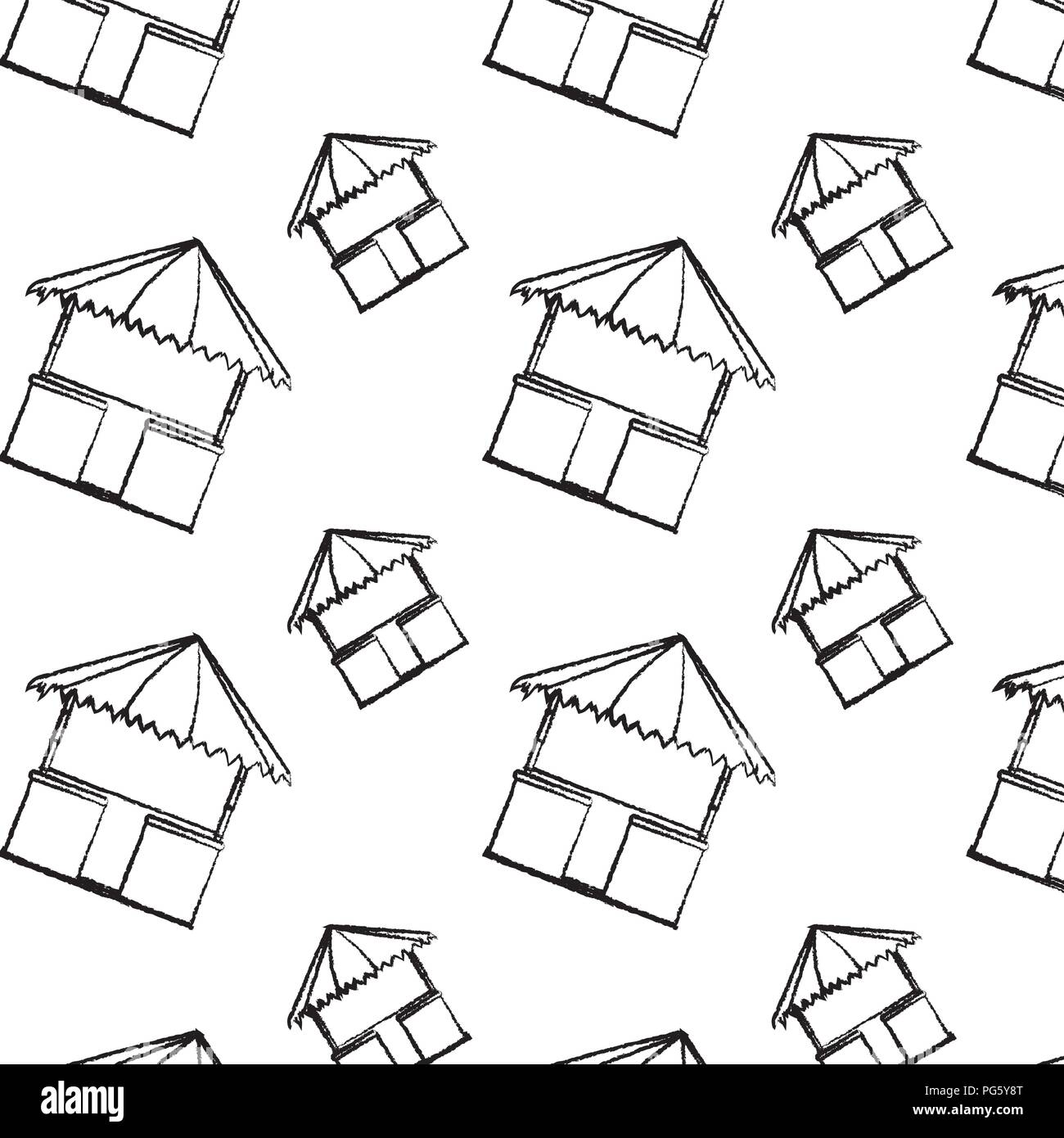 Straw hut Black and White Stock Photos & Images Alamy