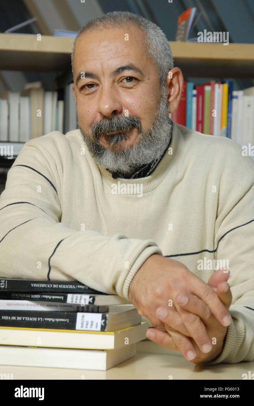 Berlin, 21.10.2008: Portrait of Leonardo Padura, writer and author (Cuba) Stock Photo