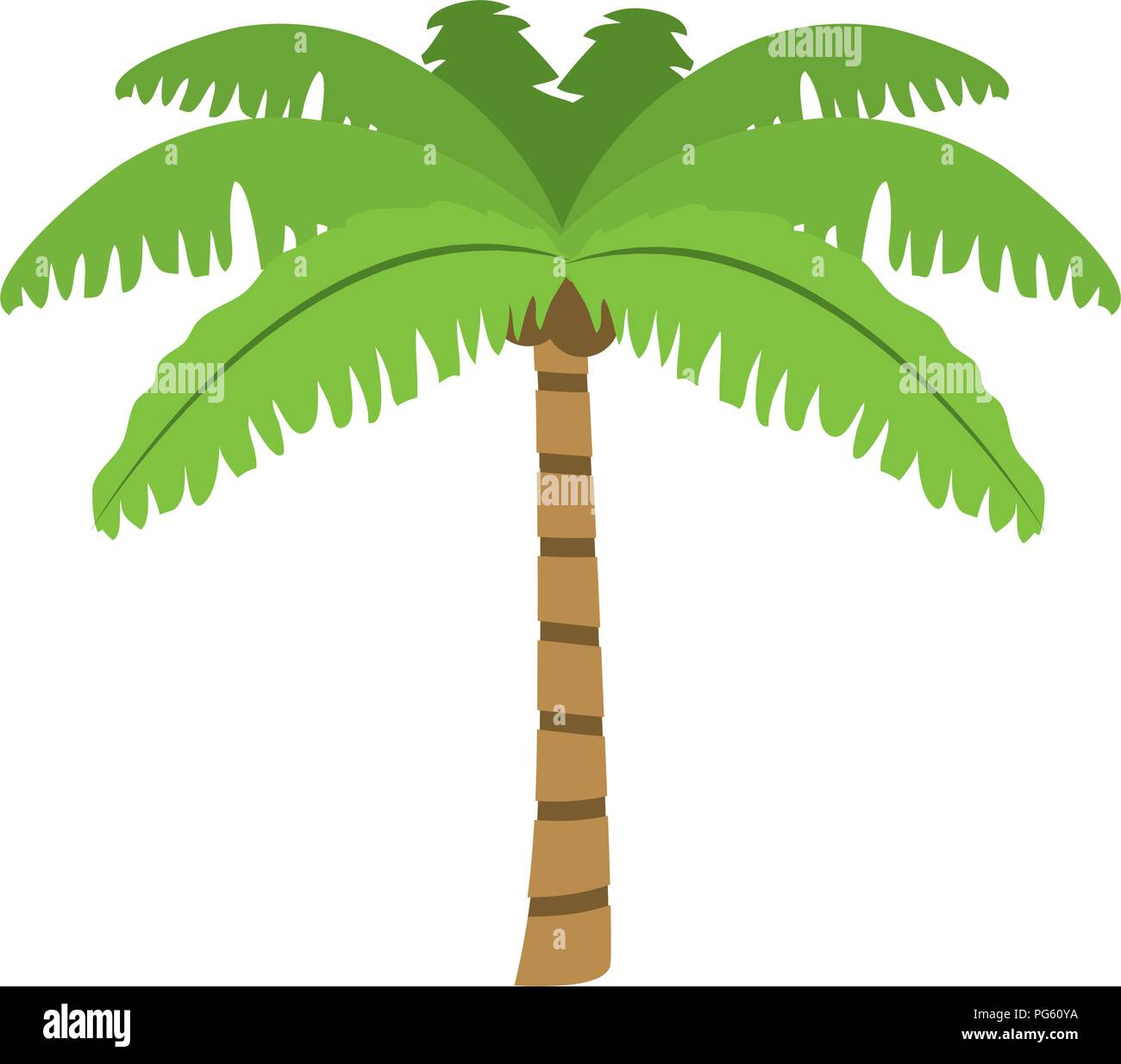 tropical palm nature tree style Stock Vector