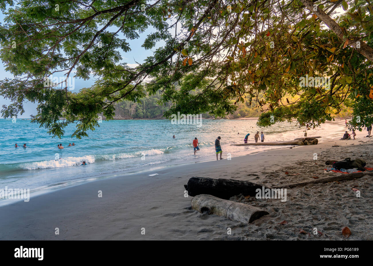 Beach, Corcovado National Park, Osa Peninsula, Costa Rica. Stock Photo