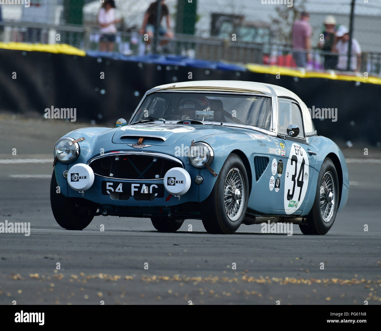 Jan Lammers, Jaap Sinke, Austin Healey 3000 Mk 2, Plateau 3, Grid 3, Le Mans Classic 2018, July 2018, Le Mans, France, circuit racing, Classic, classi Stock Photo