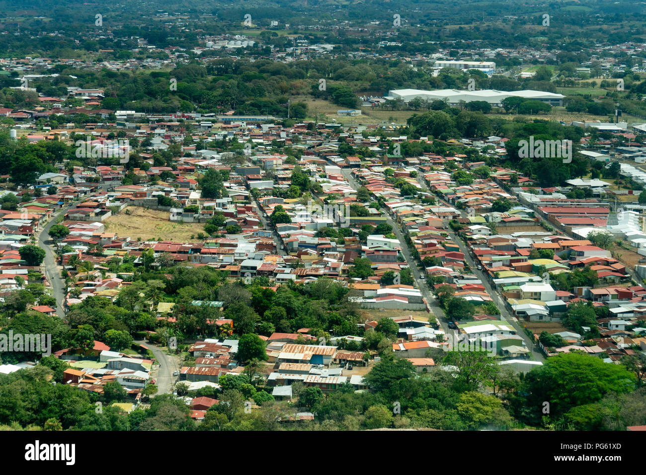 Aerial - San Jose, Costa Rica Stock Photo