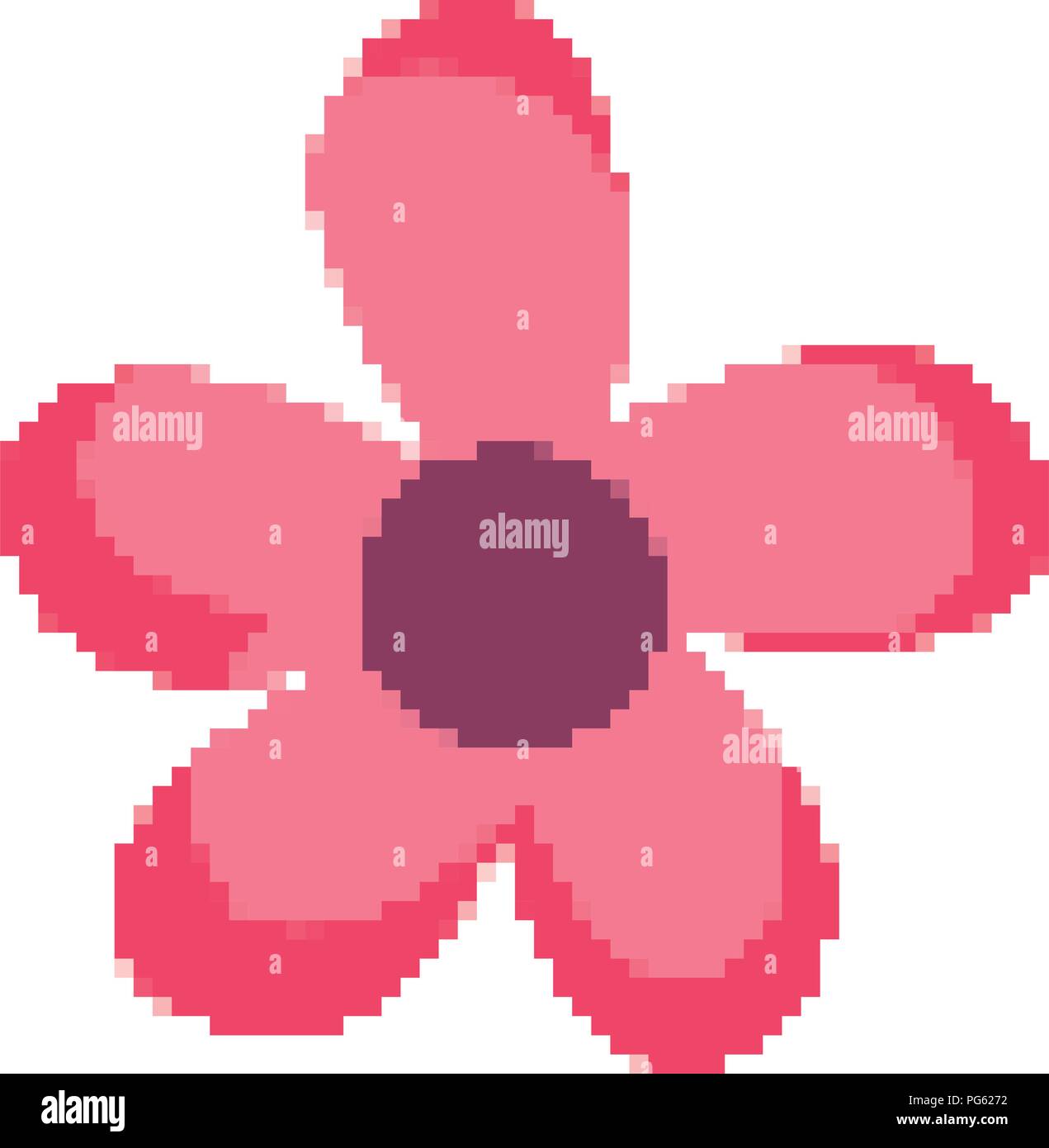 pixelated spring flower style with exotic petals Stock Vector Image ...