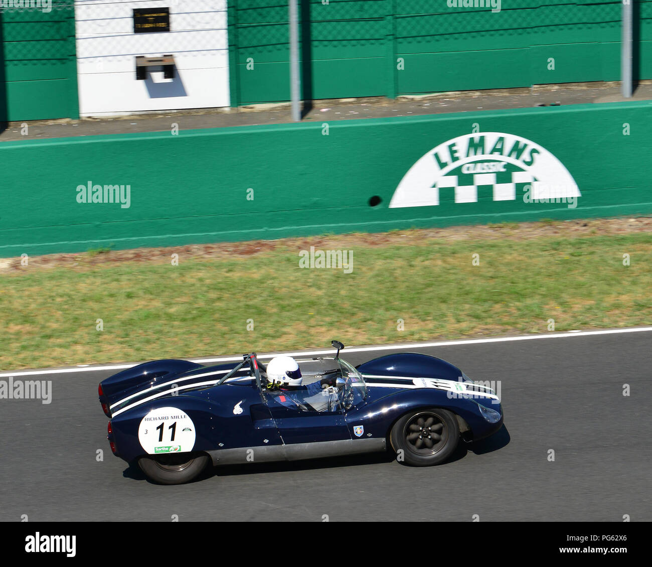 Olivier Blanpain, Vincent Janssens, Cooper Monaco T49, July 2018, Le Mans, France, circuit racing, Classic, classic cars, Classic Racing Cars, France, Stock Photo