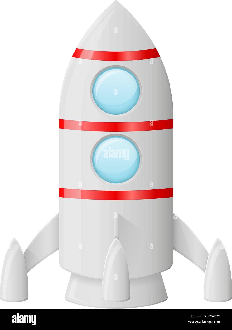 Rocket. Colored cartoon drawing Stock Vector