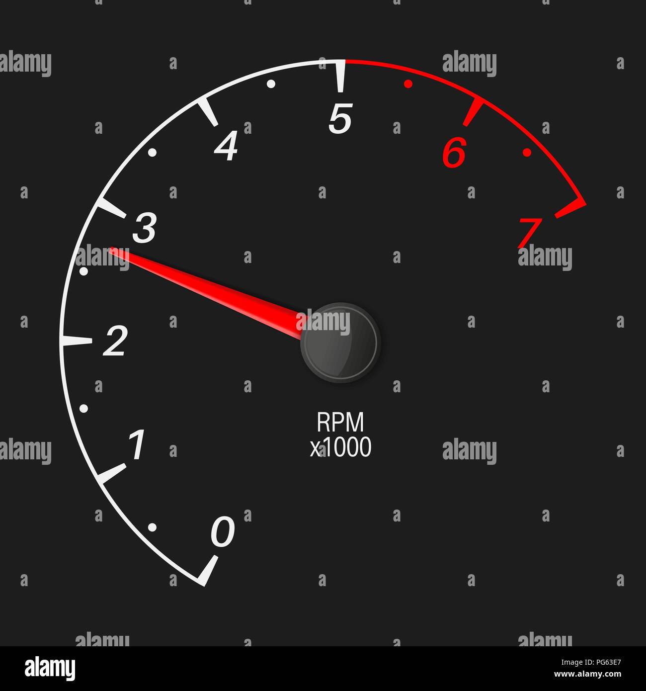 Tachometer. Black vehicle gauge scale Stock Vector Image & Art Alamy
