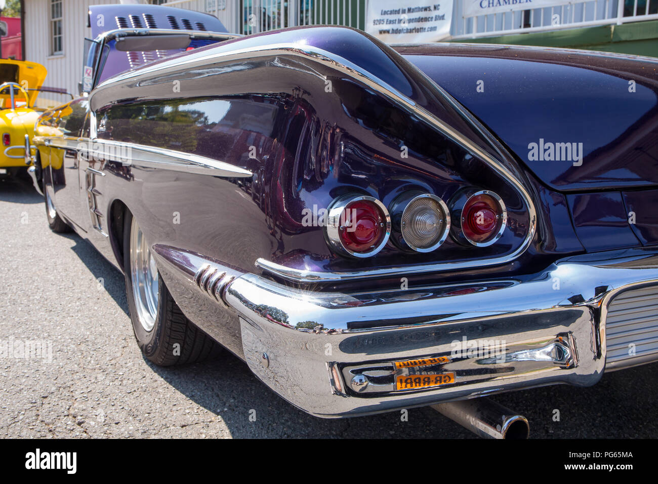 MATTHEWS, NC September 4, 2017 A 1958 Chevy Impala on display at the Matthews Auto Reunion