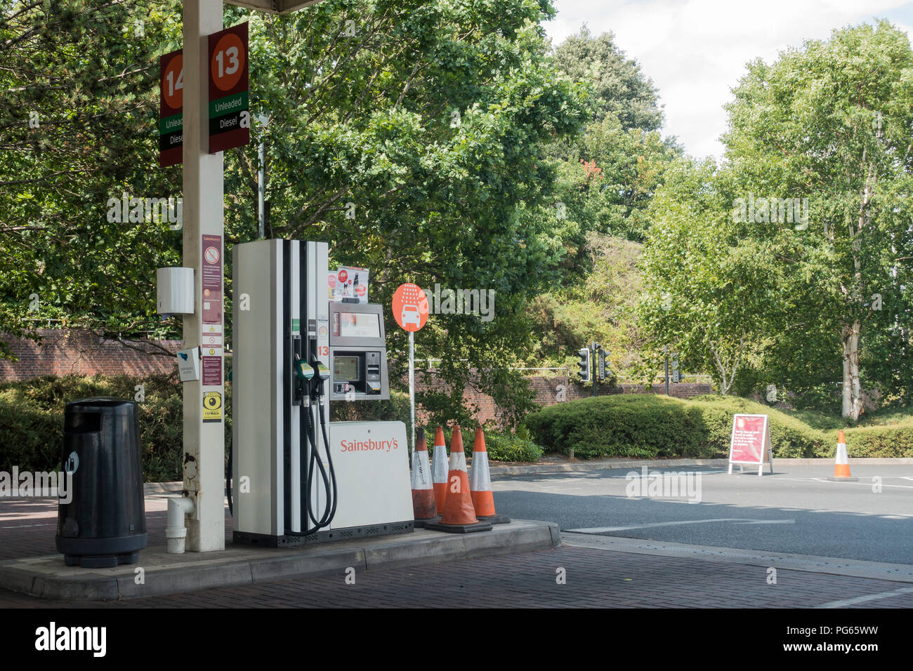Fuel pumps sainsburys filling station hires stock photography and images Alamy