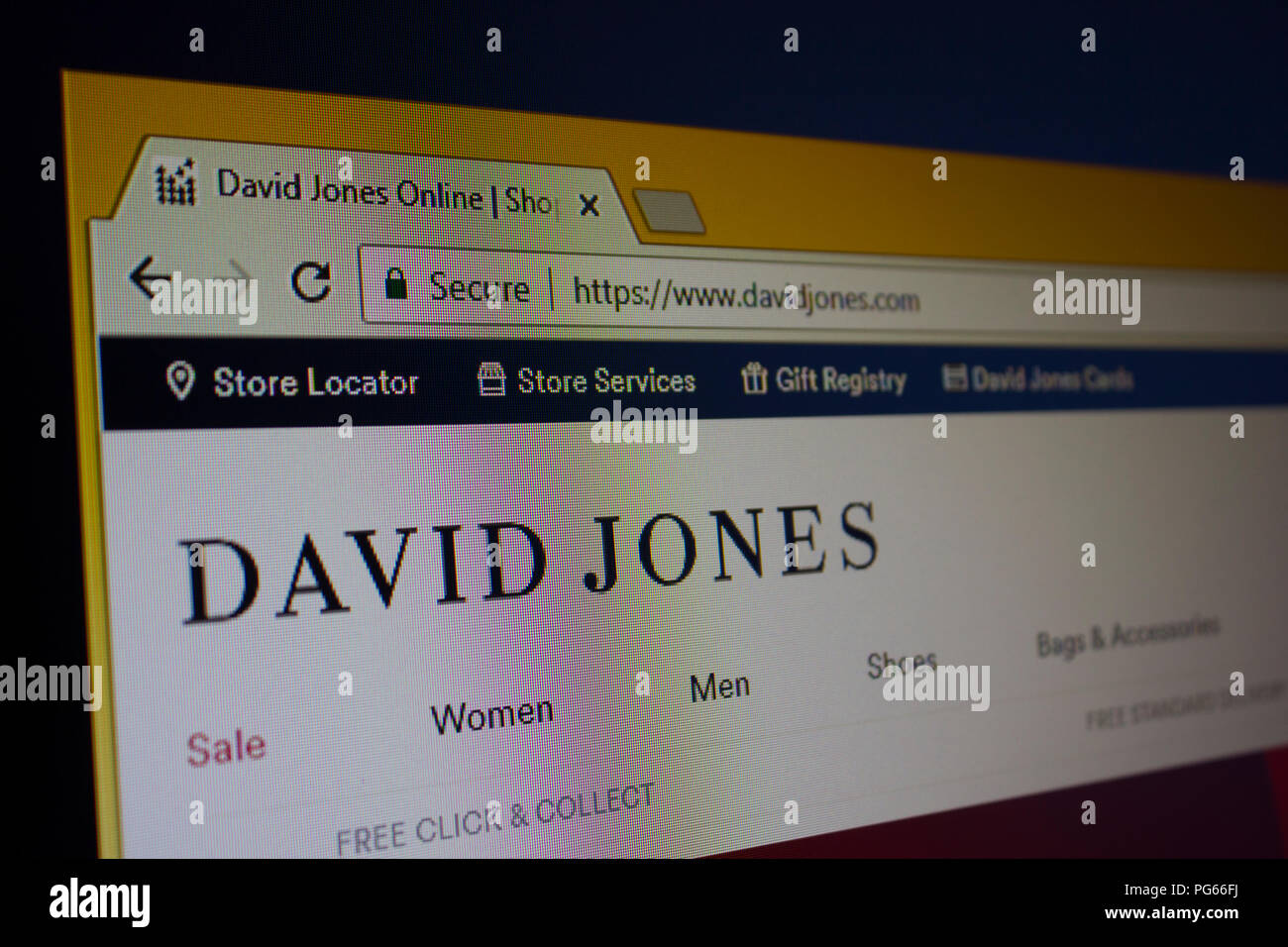 David Jones Website homepage Stock Photo Alamy