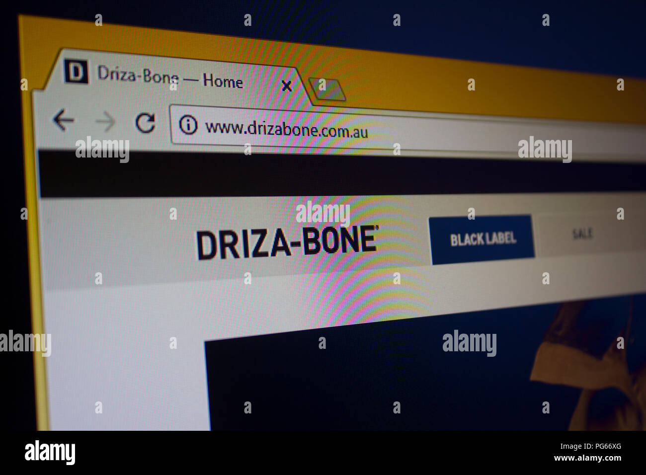 Driza-Bone Website homepage Stock Photo