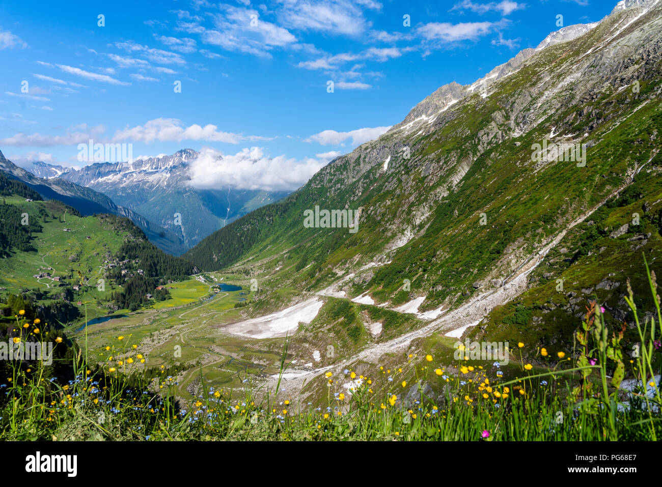 Switzerland, Canton of Uri, Goeschenen, Goescheneralp Stock Photo