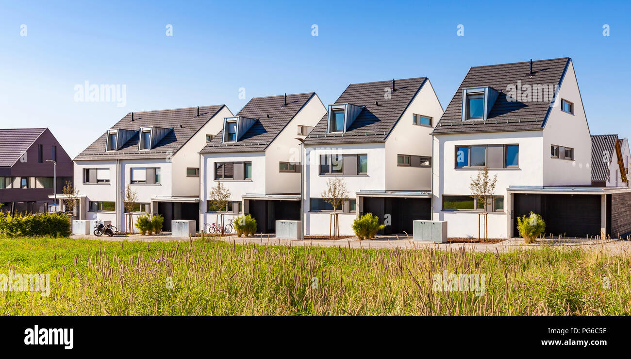 Germany, Baden-Wuerttemberg, Stuttgart, Ostfildern, modern efficiency houses Stock Photo