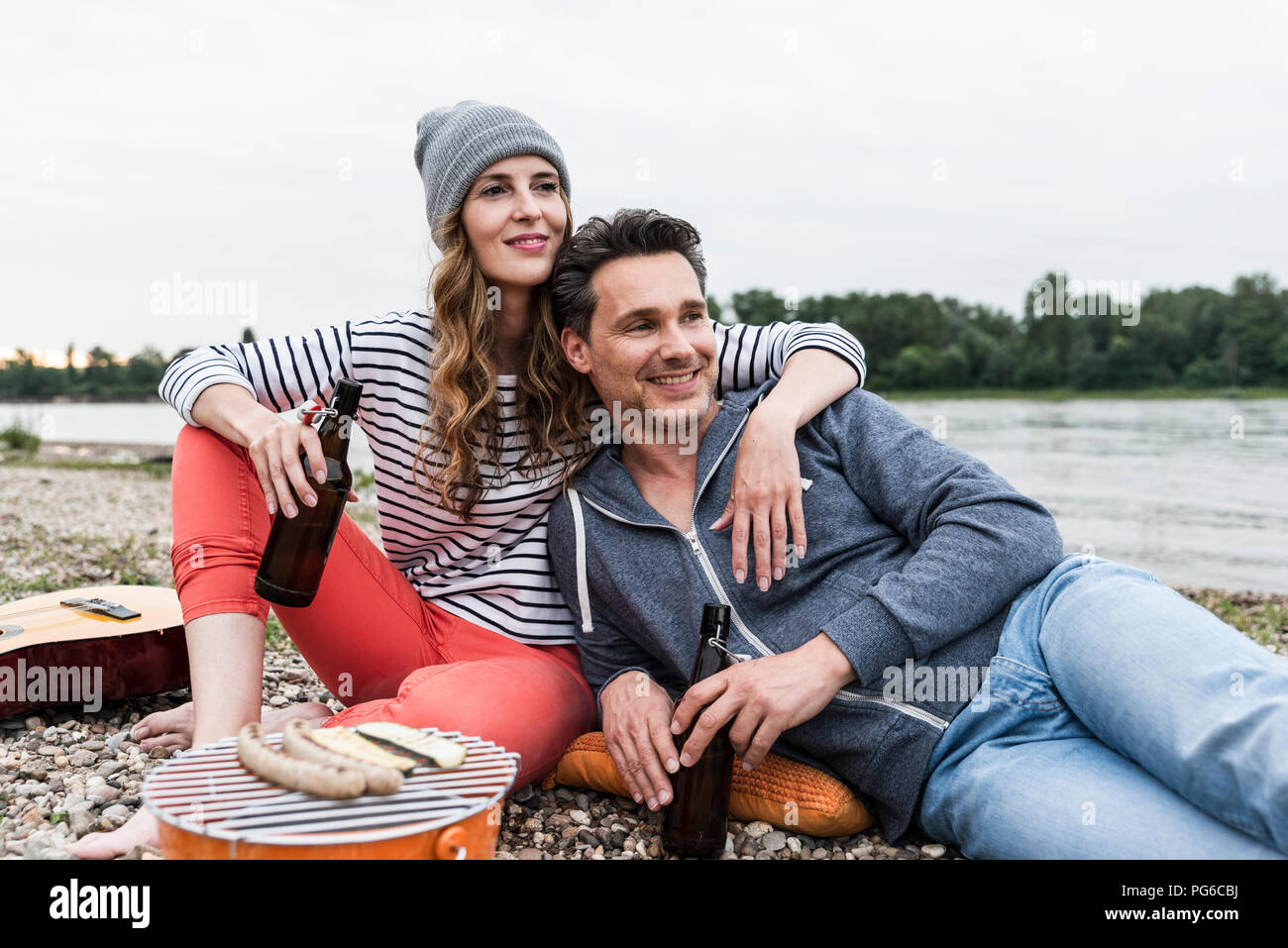 Guitar grill relaxing riverside hi-res stock photography and images - Alamy