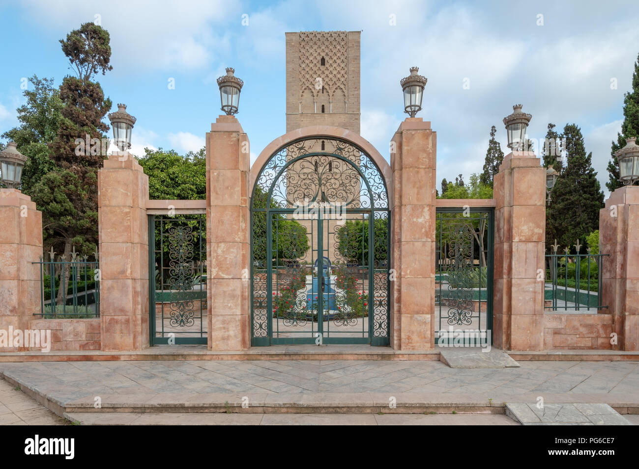 Tour Hassan, an unfinished mosque in Rabat, Morocco Stock Photo - Alamy