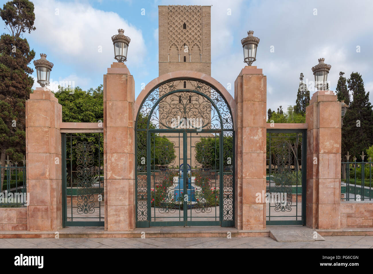 Tour Hassan, an unfinished mosque in Rabat, Morocco Stock Photo - Alamy