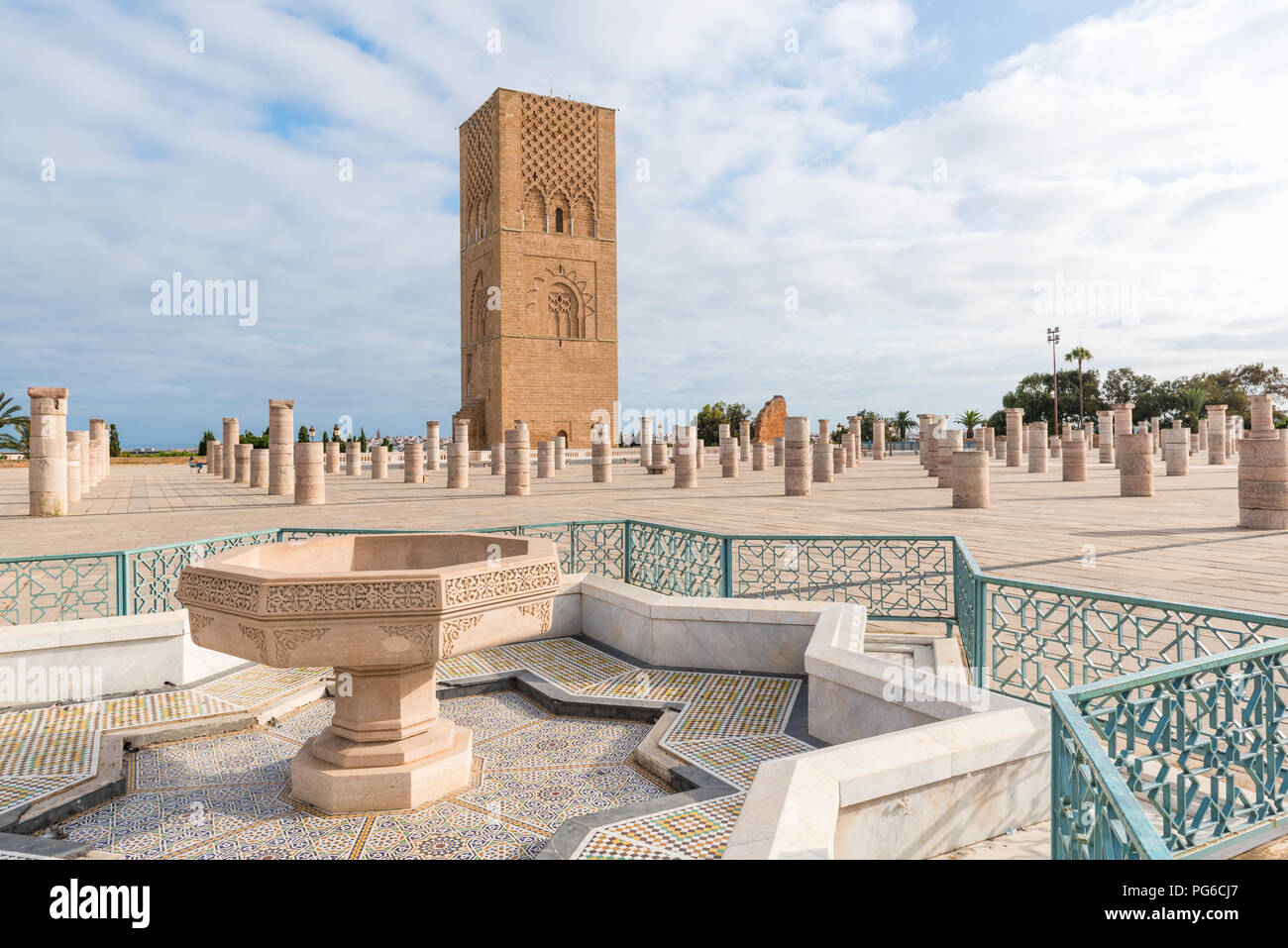 Tour Hassan, Rabat, Morocco - landmark minaret of partly built mosque ...