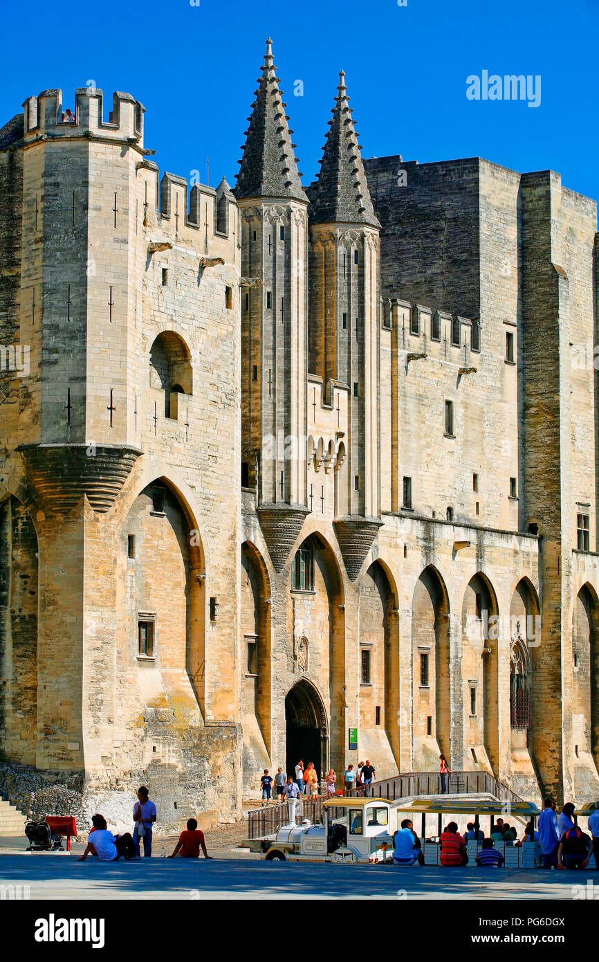 The Pope's palace at Avignon France Stock Photo