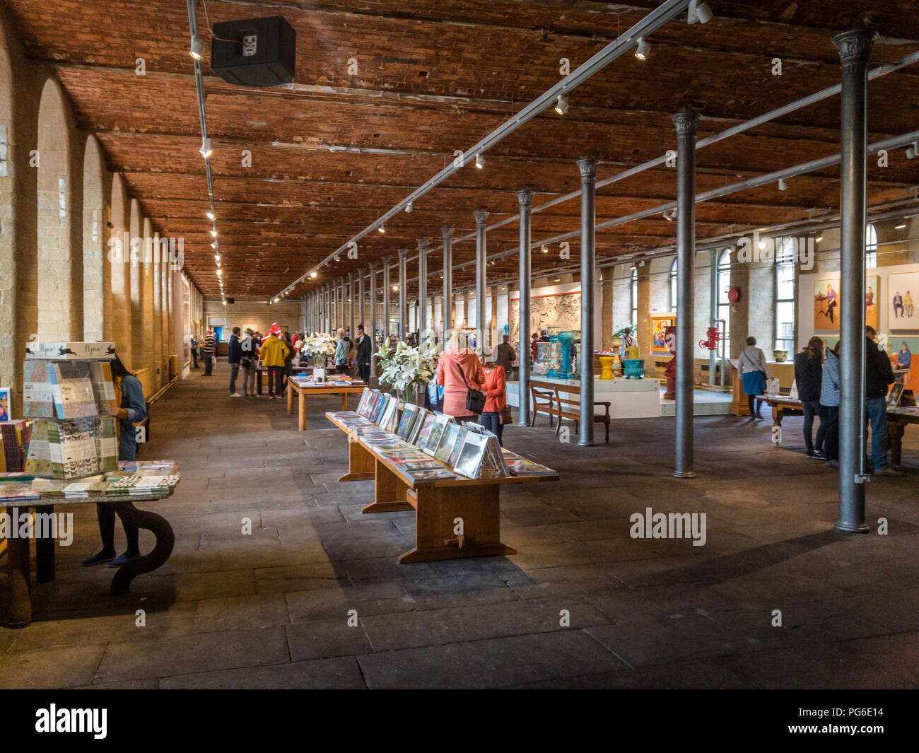 Salts Mill, an art and retail centre in Saltaire, West Yorkshire Stock