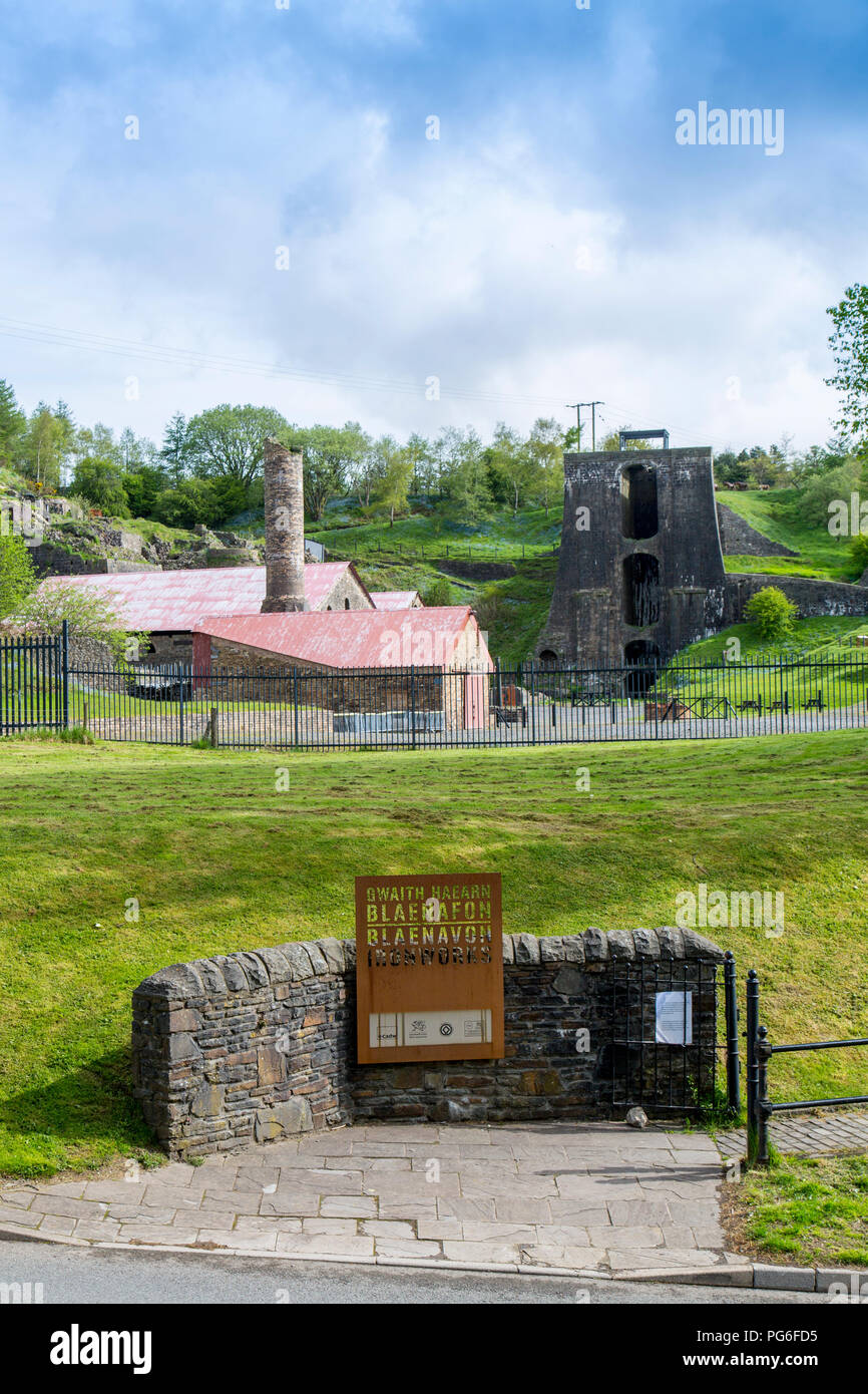 The entrance to at Blaenavon Ironworks, now a museum and UNESCO World