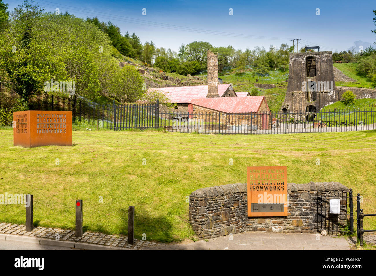 The entrance to at Blaenavon Ironworks, now a museum and UNESCO World Heritage Site in Blaenavon