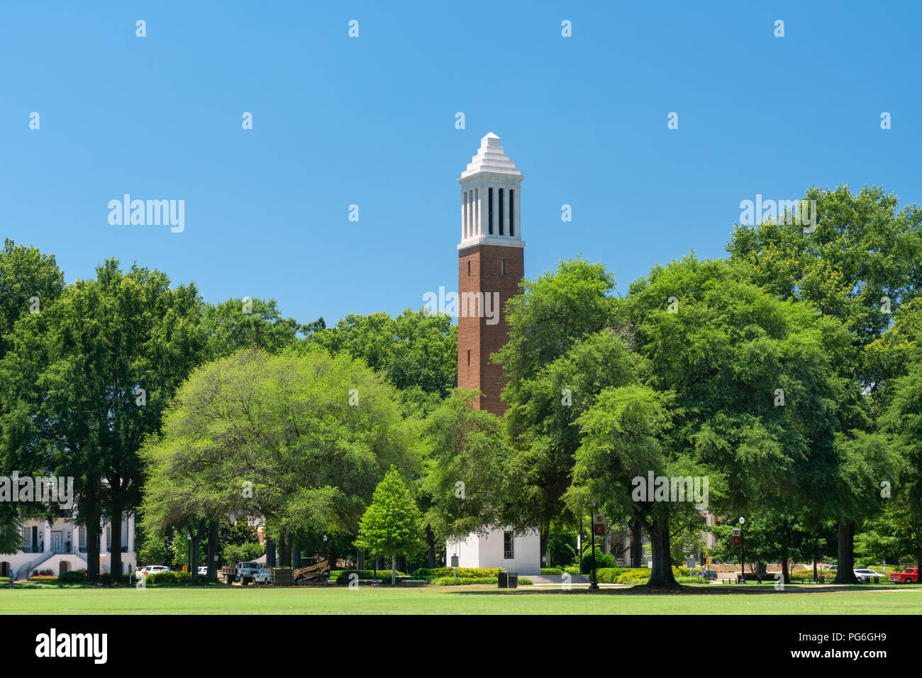 TUSCALOOSA, AL/USA JUNE 6, 2018 Denny Chimes tower on The Quad at