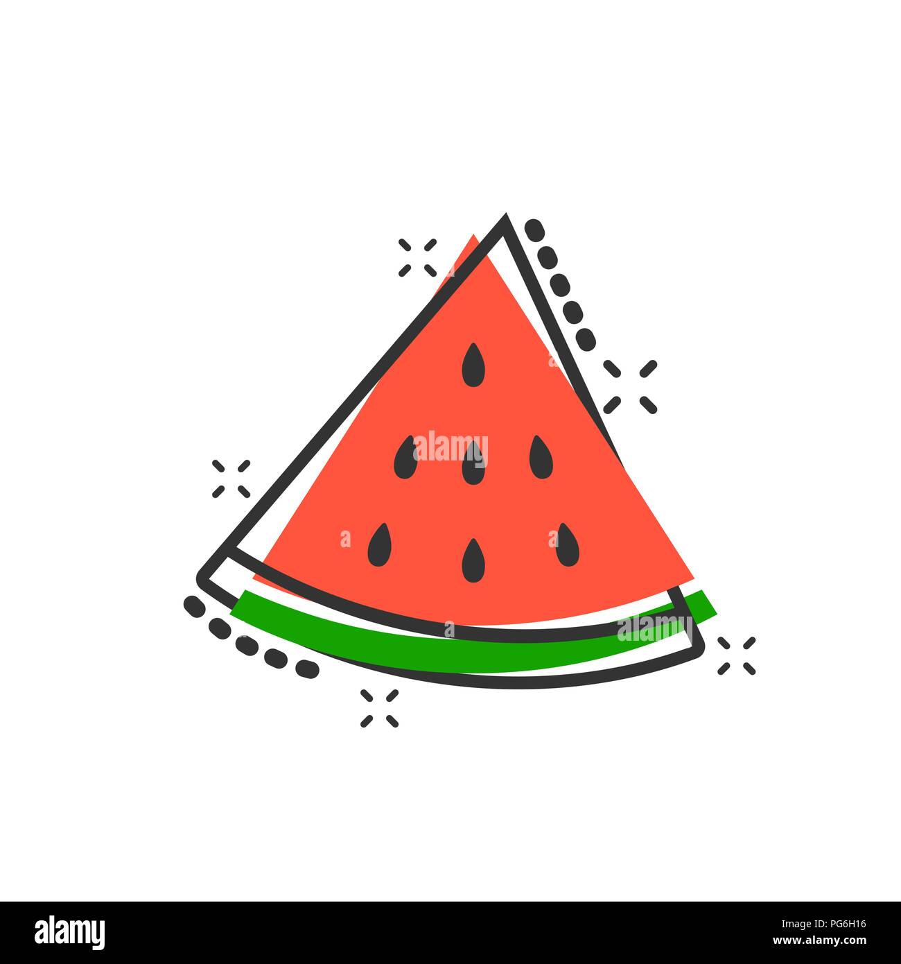 Vector Cartoon Watermelon Fruit Icon In Comic Style Ripe Berry Sign Illustration Pictogram Watermelon Business Splash Effect Concept Stock Vector Image Art Alamy