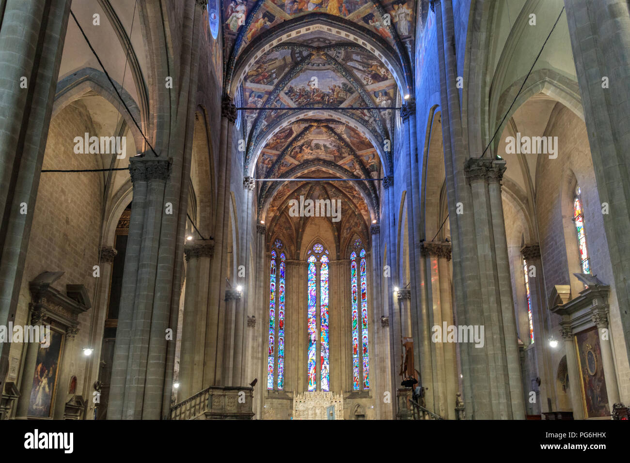 Interiors of Arezzo Cathedral Cattedrale dei Santi Pietro e