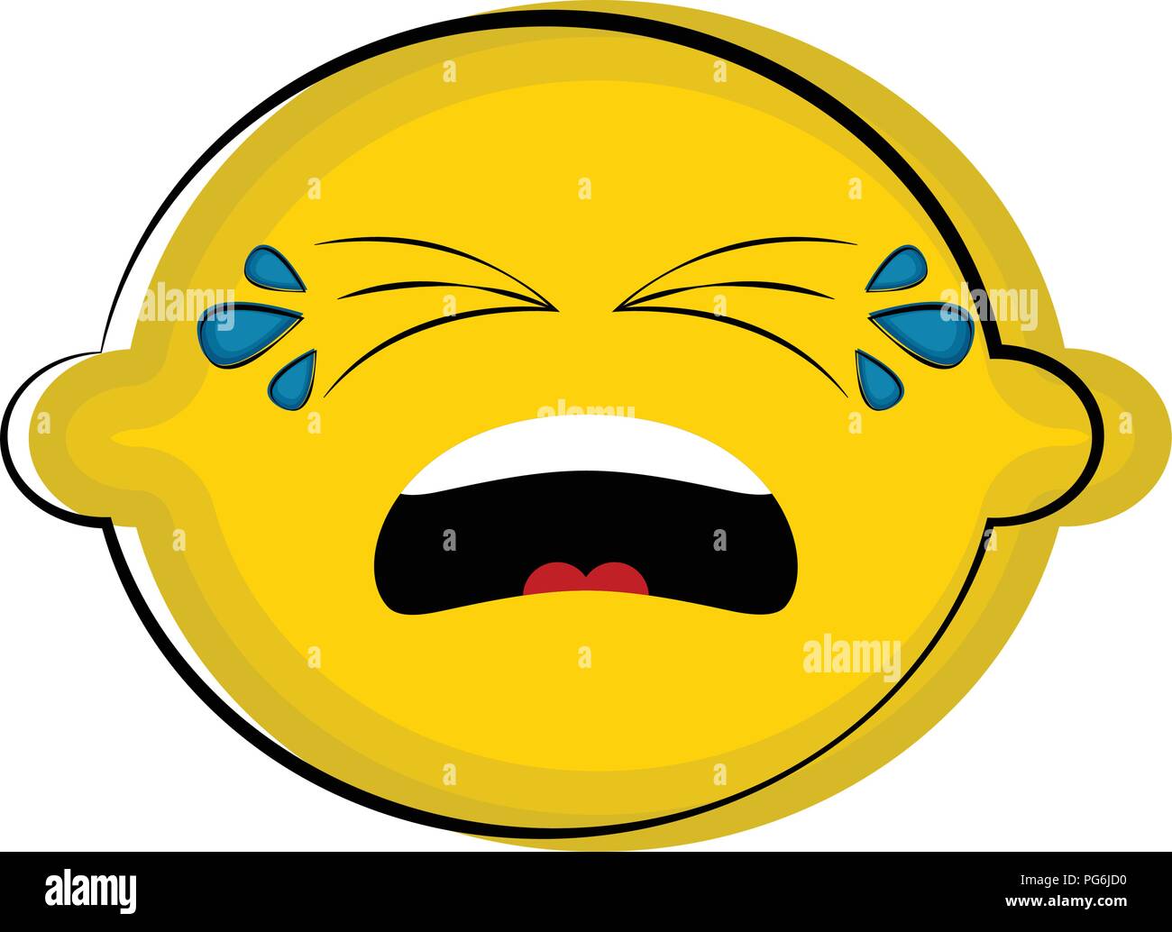 Crying lemon cartoon character emote Stock Vector Image & Art - Alamy