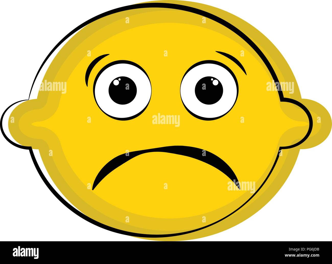 Sad lemon cartoon character emote Stock Vector Image & Art - Alamy