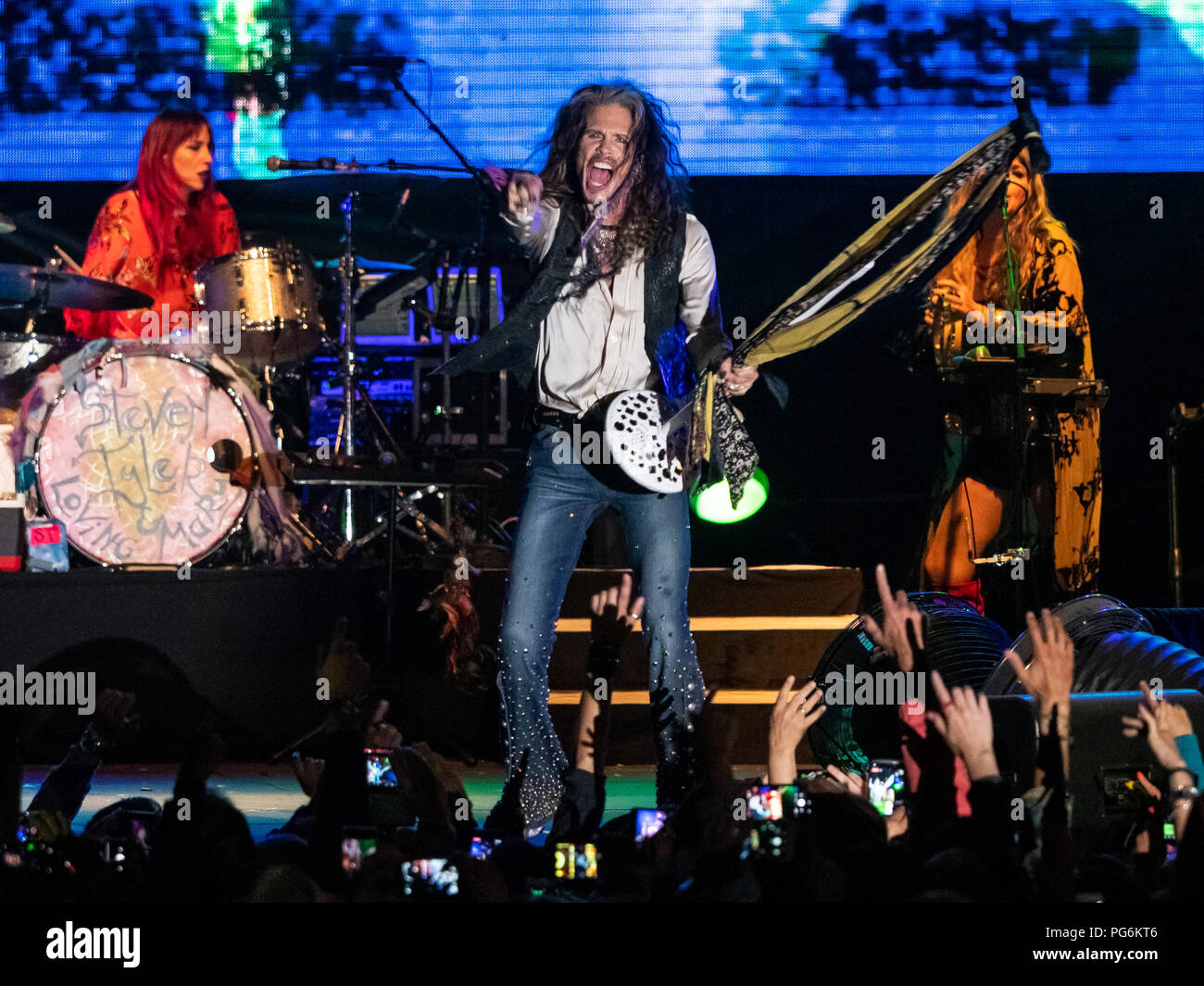 Musician Steven Tyler and his children Chelsea, Mia and Liv Tyler and Taj  Talerico attend the Steven TylerOut on a Limb concert to benefit Janie's  Fund at David Geffen Hall at Lincoln