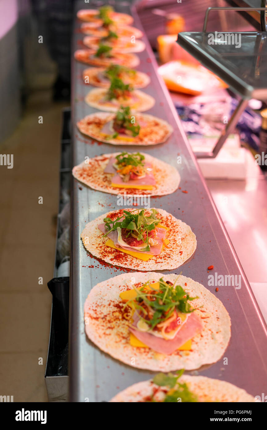 Home made tortilla wraps Stock Photo Alamy
