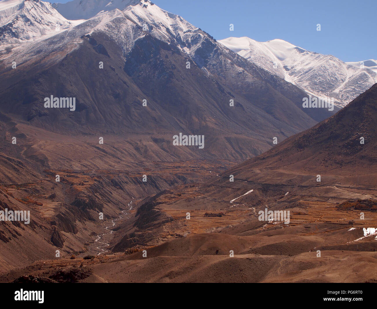 The Nubra valley, Ladakh, between the Himalayas and the Karakoram ranges Stock Photo