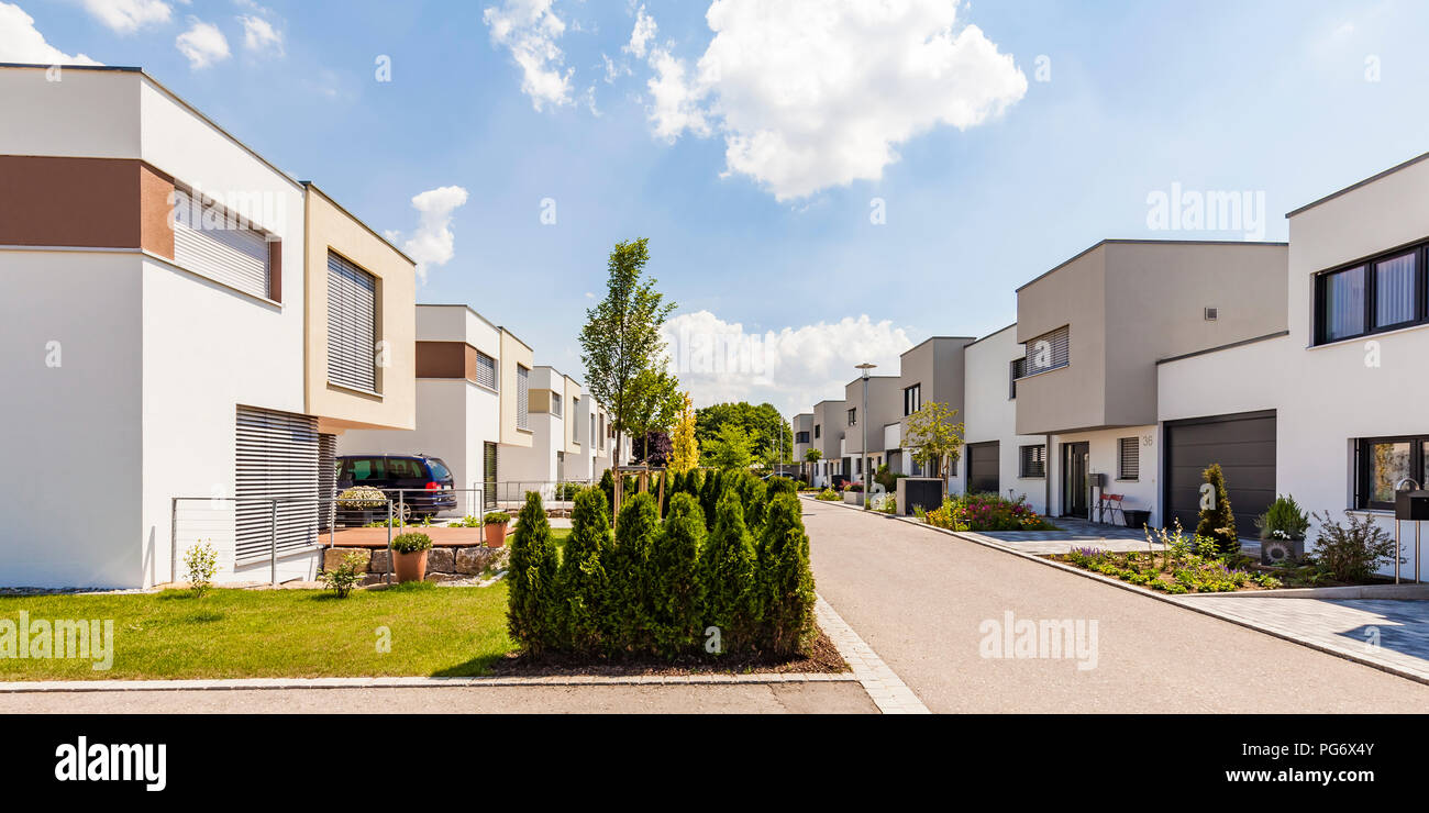 Germany, Bavaria, NeuUlm, modern onefamily houses, efficiency houses