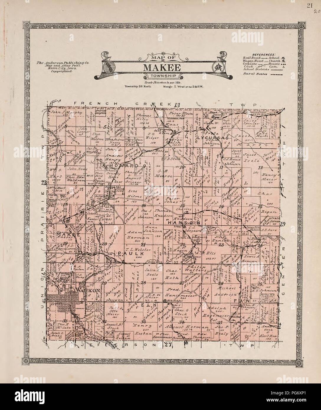 Atlas of Allamakee County, Iowa containing maps of townships of the
