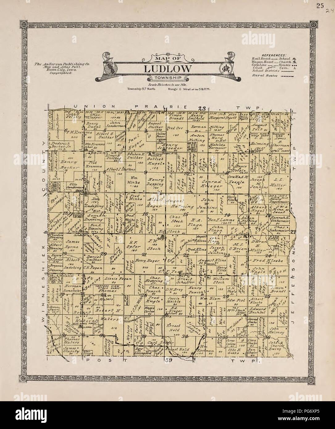 Atlas of Allamakee County, Iowa containing maps of townships of the county, maps of state