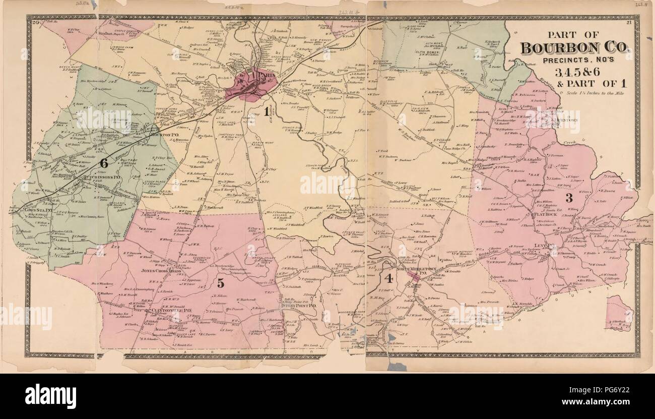 Atlas of Bourbon, Clark, Fayette, Jessamine and Woodford Counties, Ky Stock Photo Alamy