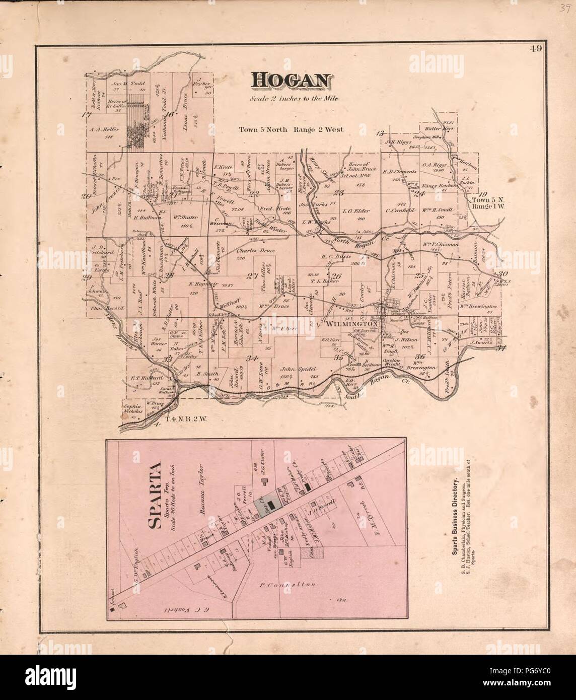 Atlas of Dearborn County, Indiana to which is added a map of the
