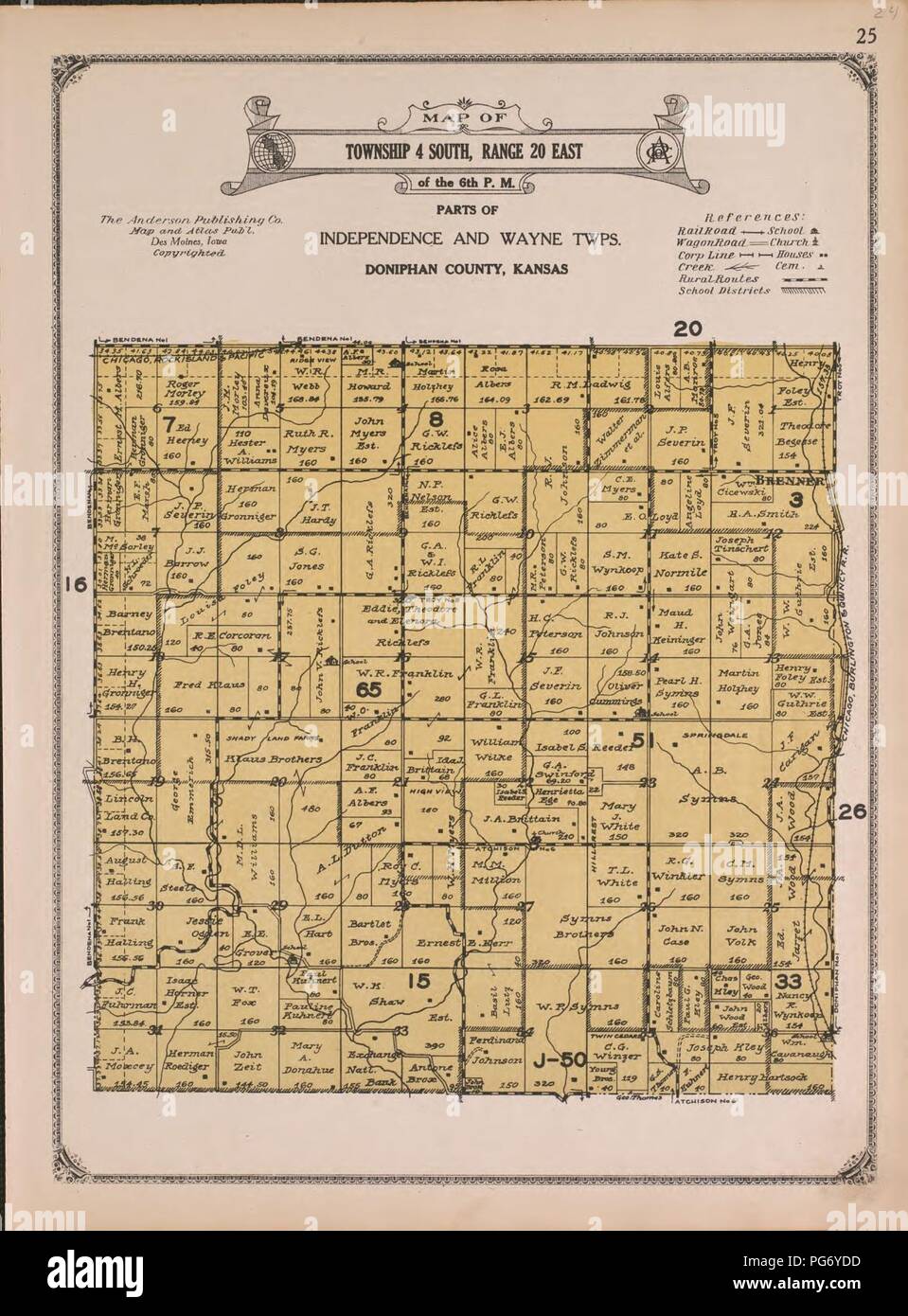 Atlas of Doniphan County, Kansas containing maps of townships of the