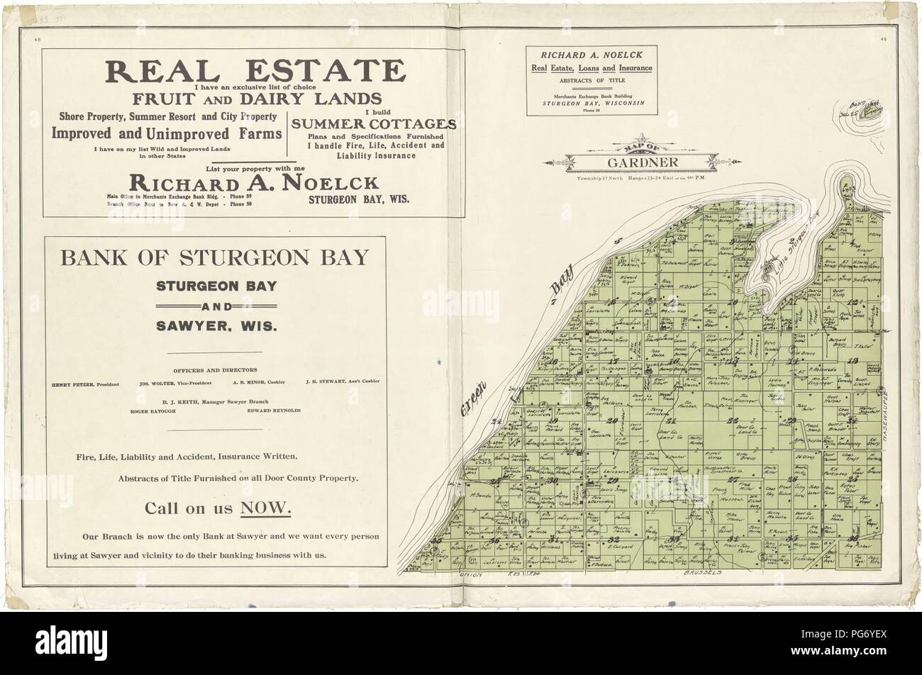 Atlas Of Door County Wisconsin Stock Photo 216512210 Alamy
