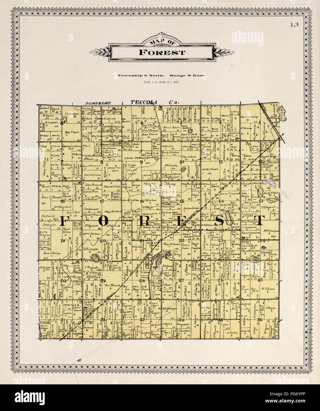Genesee County Township Map Atlas Of Genesee County, Michigan - Containing Maps Of Every Township In  The County, With Village And City Plats, Also Maps Of Michigan And The  United States, From Official Records Stock Photo -