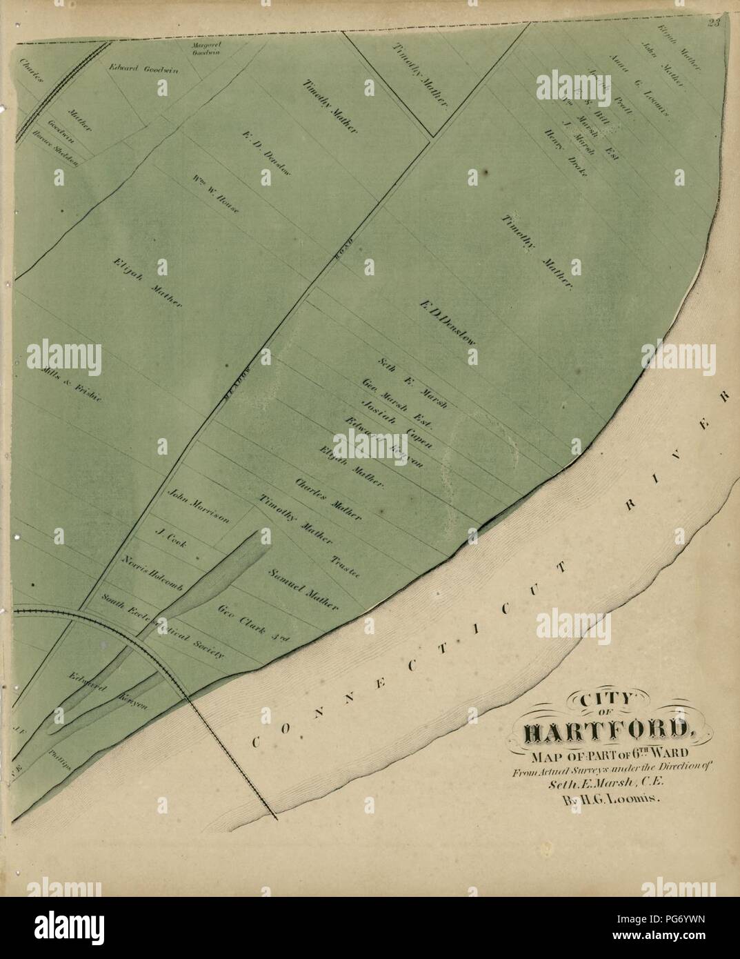 Atlas of Hartford and Tolland counties with a map of Connecticut
