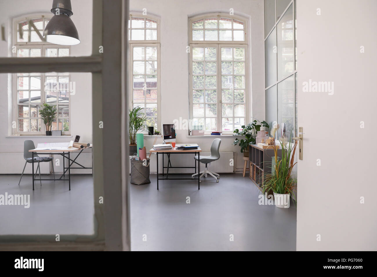 Interior of a business loft office Stock Photo - Alamy