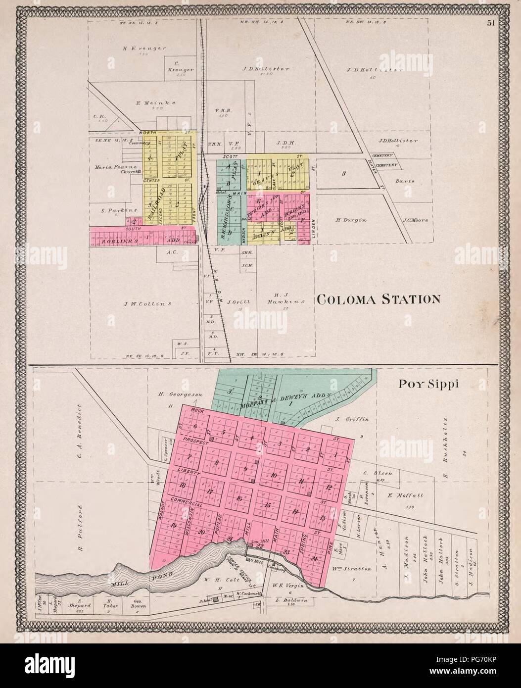 Atlas of Waushara County, Wisconsin containing maps of villages