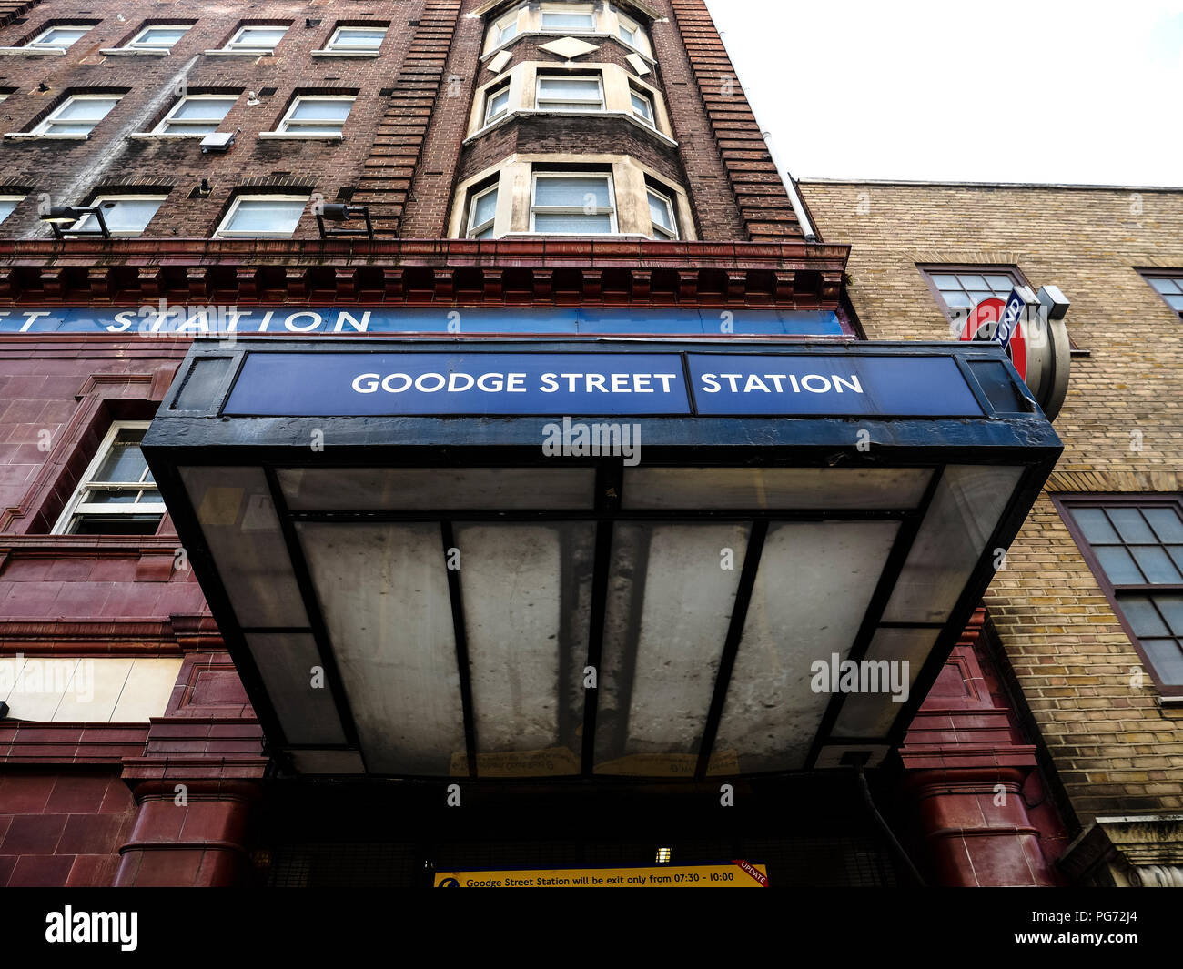 Goodge Street Station Stock Photo Alamy