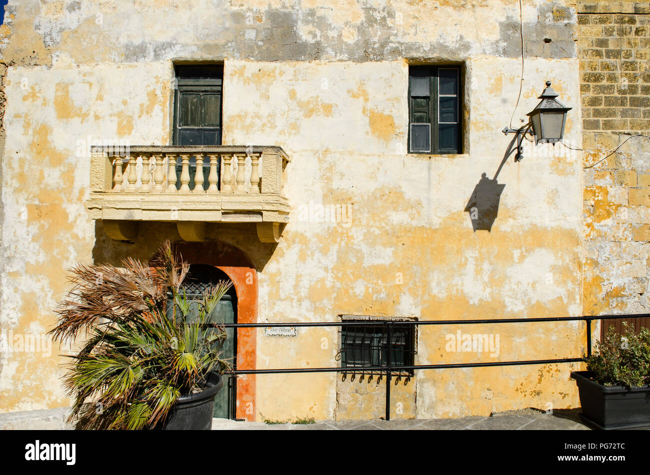 Malta The Pub Valletta City Malta Seascape Stock Photo