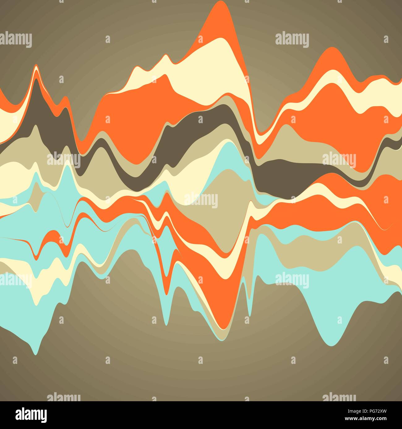Big data visualization. Streamgraph. Futuristic infographic. Inf Stock Vector